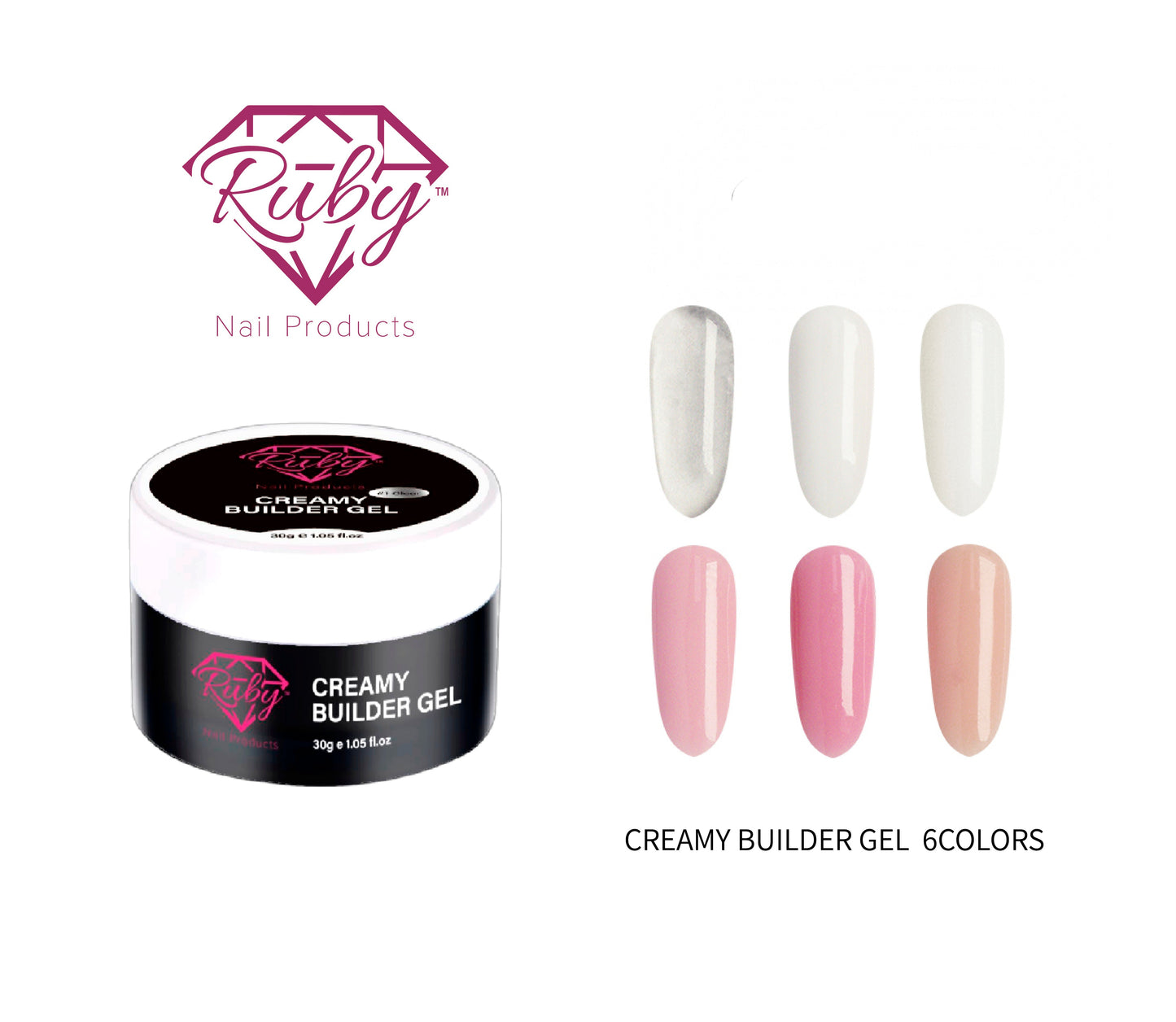 Ruby Creamy Builder Gel 30g Jars