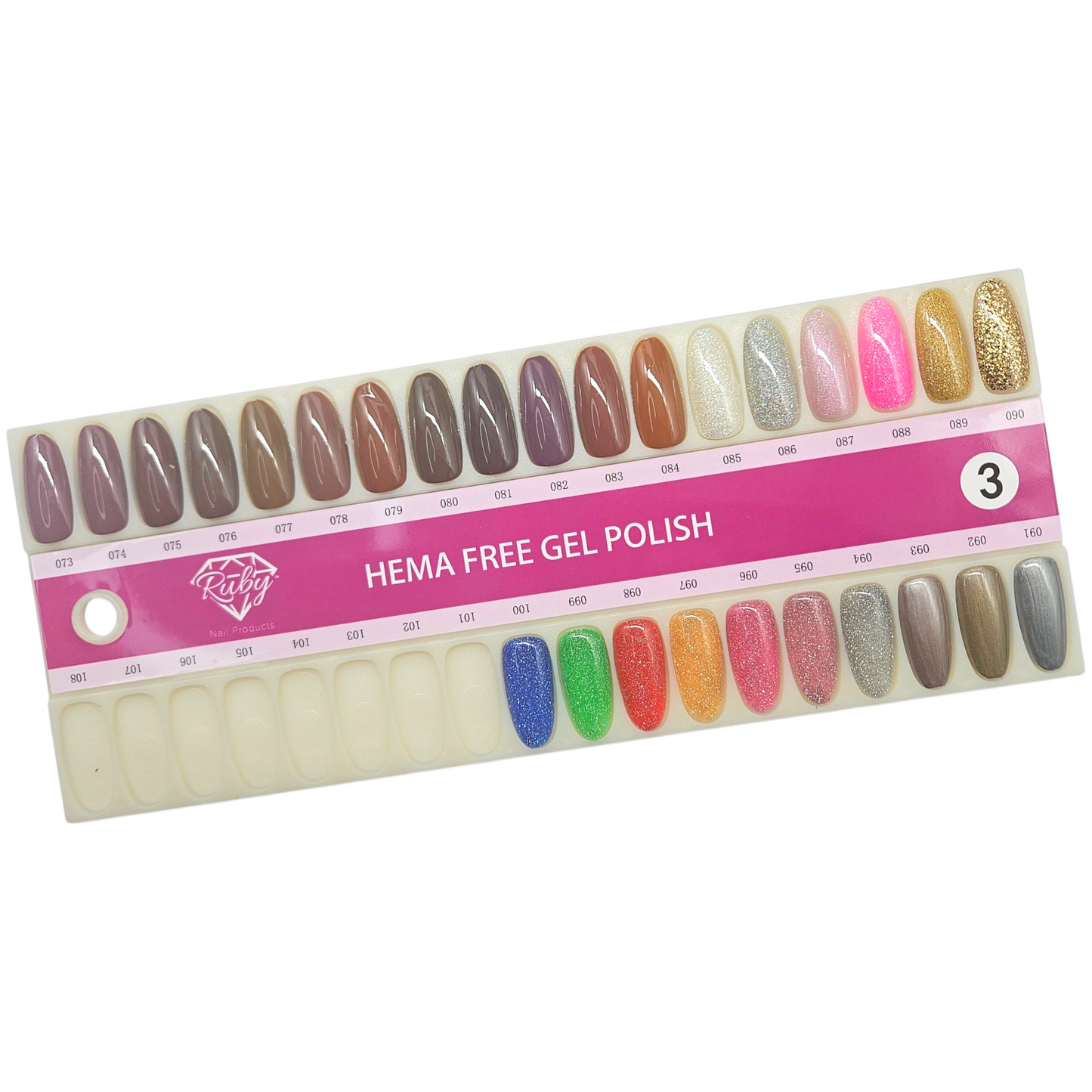 Ruby HEMA Free Gel Polish 15ml 0.5oz Board #2 Colors #37 to #72