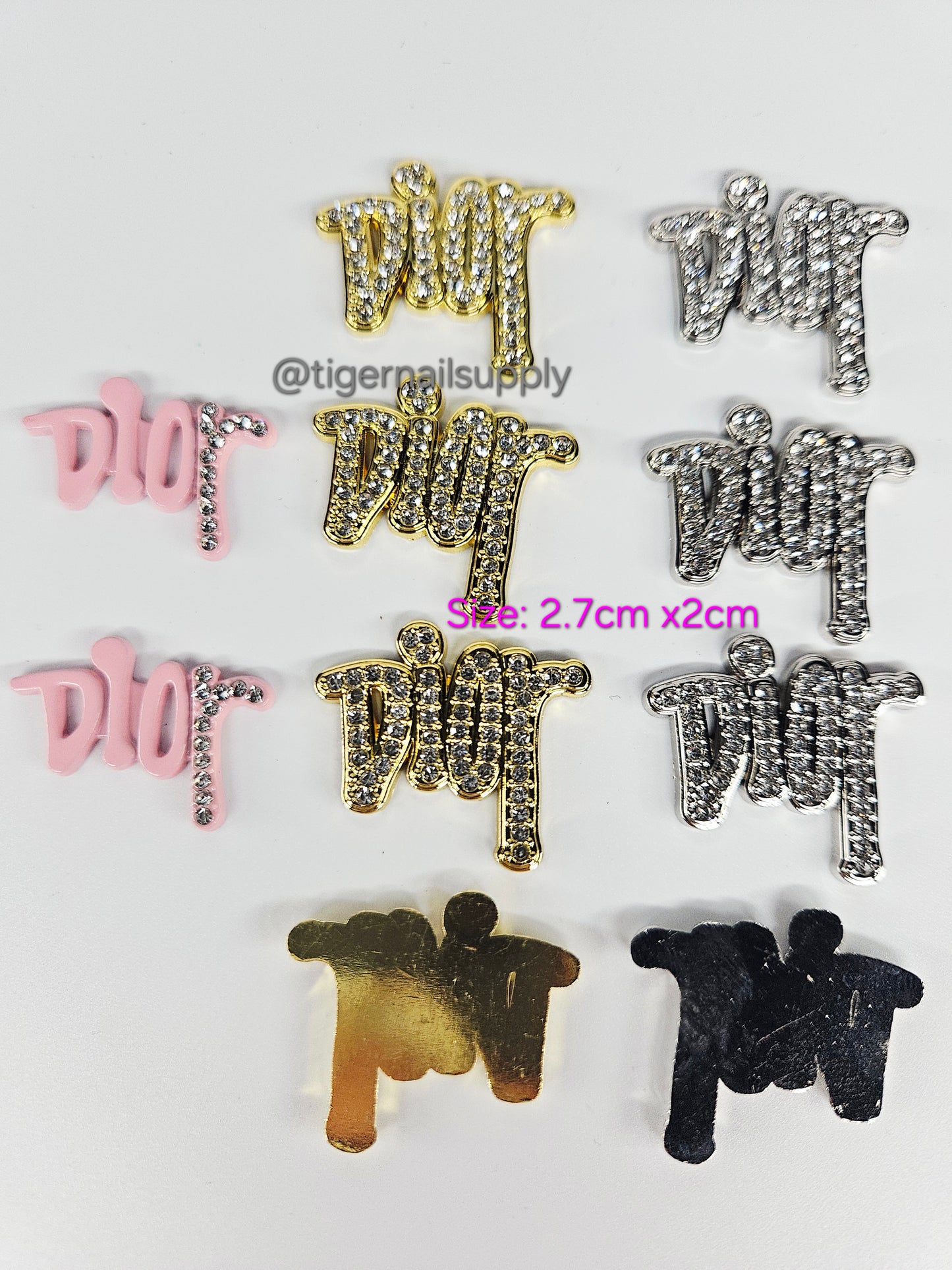 Listing 1 of 3: Large Junk Charms Designer BRAND LOGOS Luxury Charms for Nails, Phone Cases, Bags, Arts and Crafts