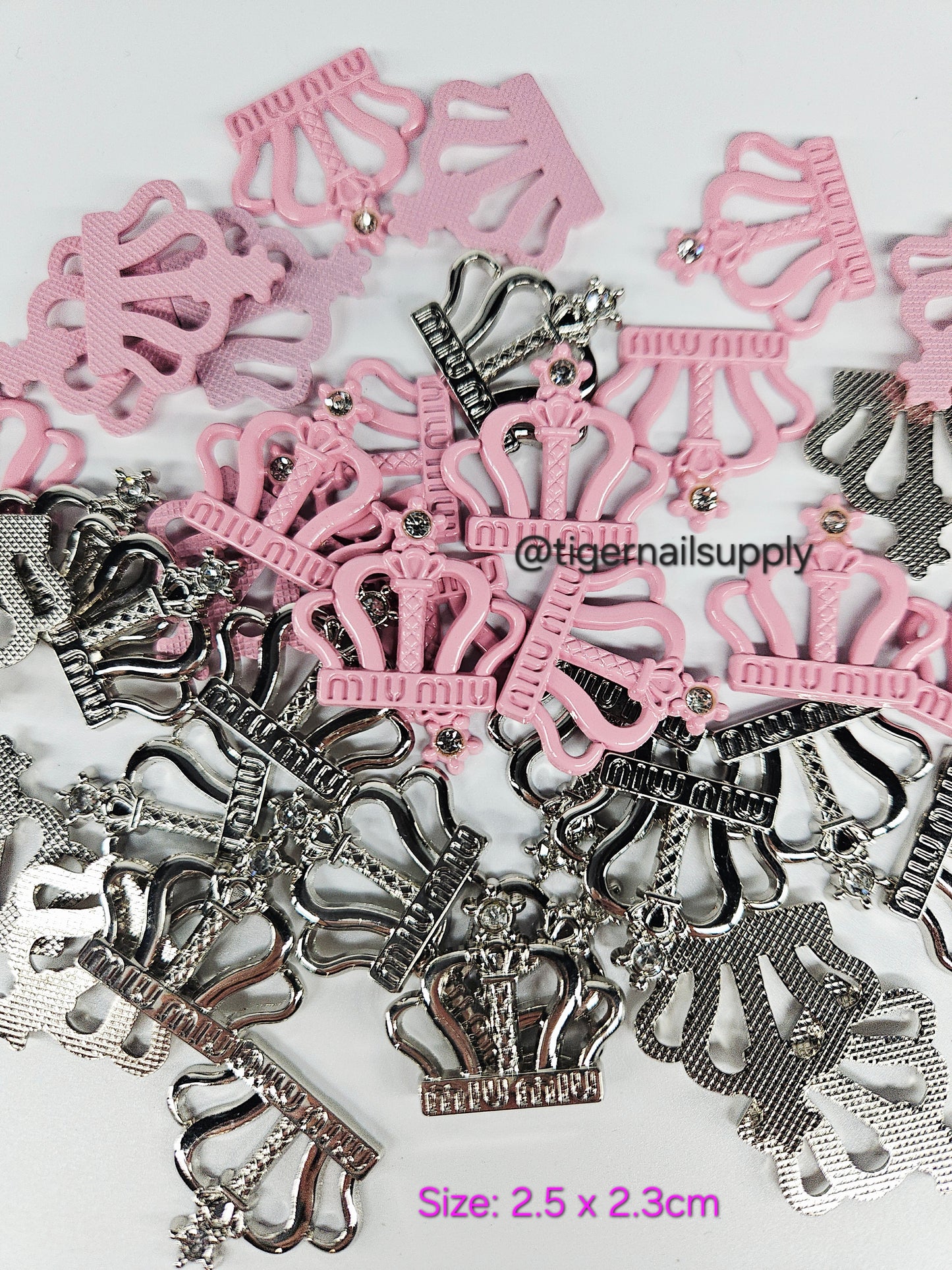 Listing 1 of 3: Large Junk Charms Designer BRAND LOGOS Luxury Charms for Nails, Phone Cases, Bags, Arts and Crafts