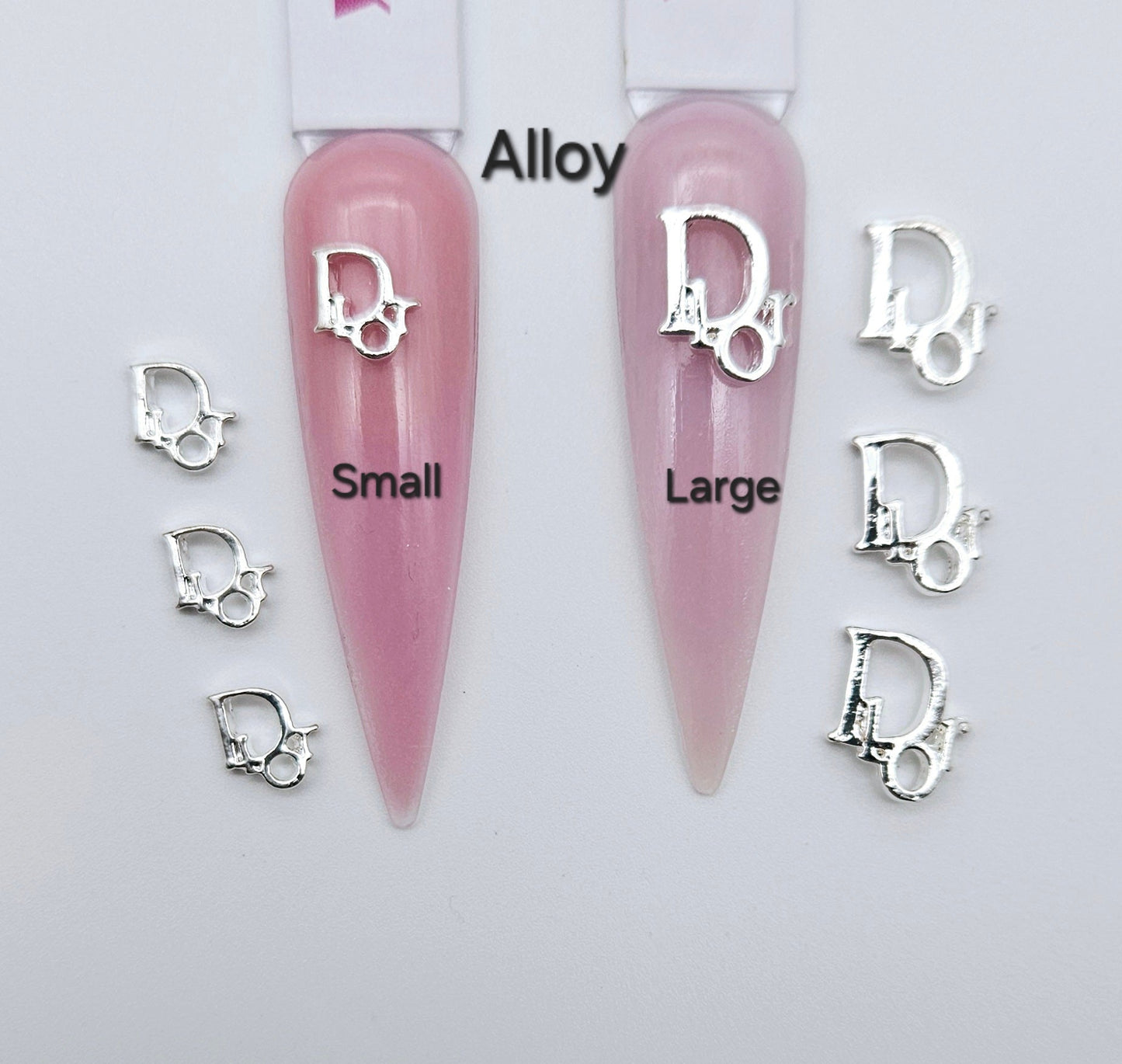 Designer Charms #4: Dior Luxury Nail Charms Designer Logo Alloy and Zircon High Quality