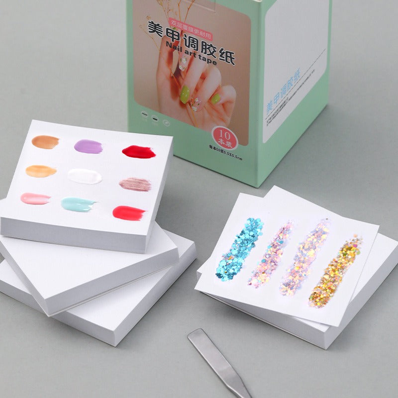 50/500 Sheets Disposable Nail Art Palette Paper for Mixing Gels