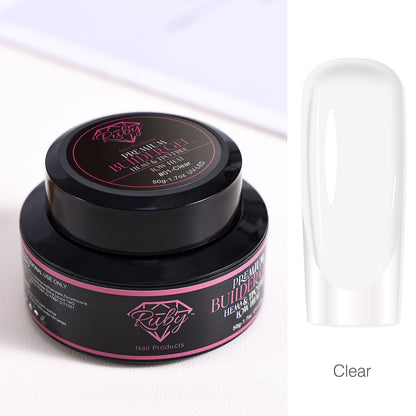 Ruby Premium Builder Gel in Jar 50g 50ml HEMA and TPO Free Low Heat 12 Colors