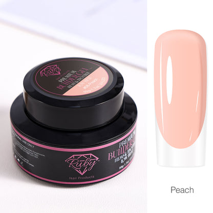 Ruby Premium Builder Gel in Jar 50g 50ml HEMA and TPO Free Low Heat 12 Colors