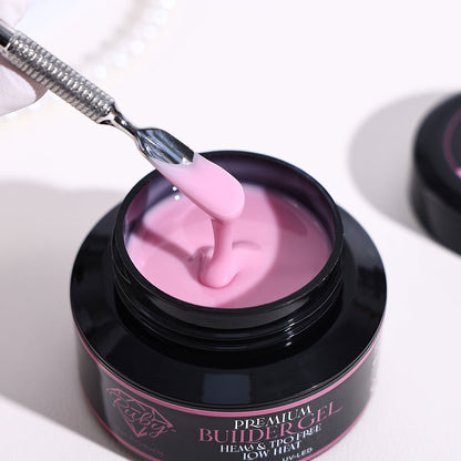 Ruby Premium Builder Gel in Jar 50g 50ml HEMA and TPO Free Low Heat 12 Colors