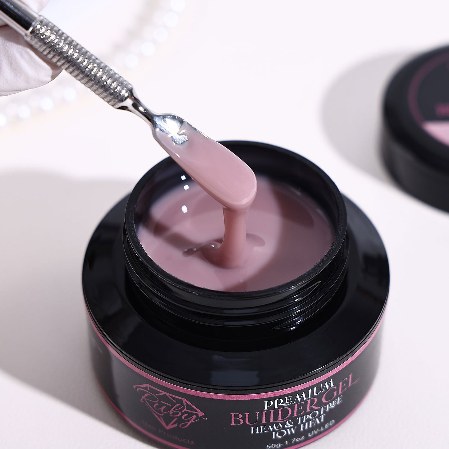 Ruby Premium Builder Gel in Jar 50g 50ml HEMA and TPO Free Low Heat 12 Colors