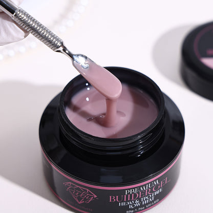 Ruby Premium Builder Gel in Jar 50g 50ml HEMA and TPO Free Low Heat 12 Colors