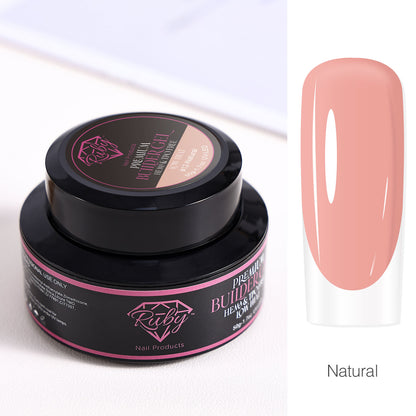 Ruby Premium Builder Gel in Jar 50g 50ml HEMA and TPO Free Low Heat 12 Colors