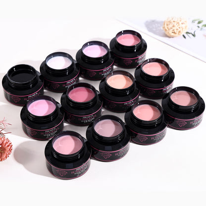 Ruby Premium Builder Gel in Jar 50g 50ml HEMA and TPO Free Low Heat 12 Colors