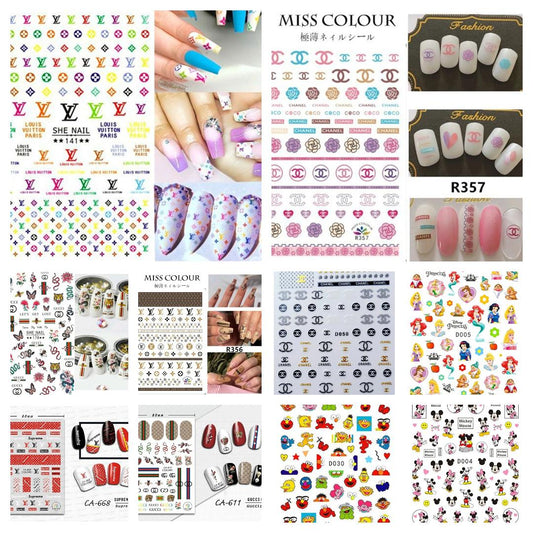 Character Stickers and Designer Brands Nail Stickers Nail Art