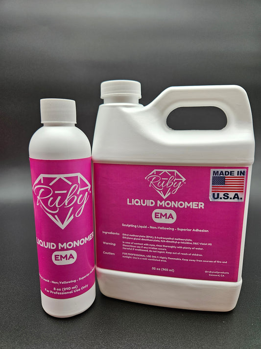 Ruby Pro EMA Monomer Nail Liquid 8oz and 32oz
