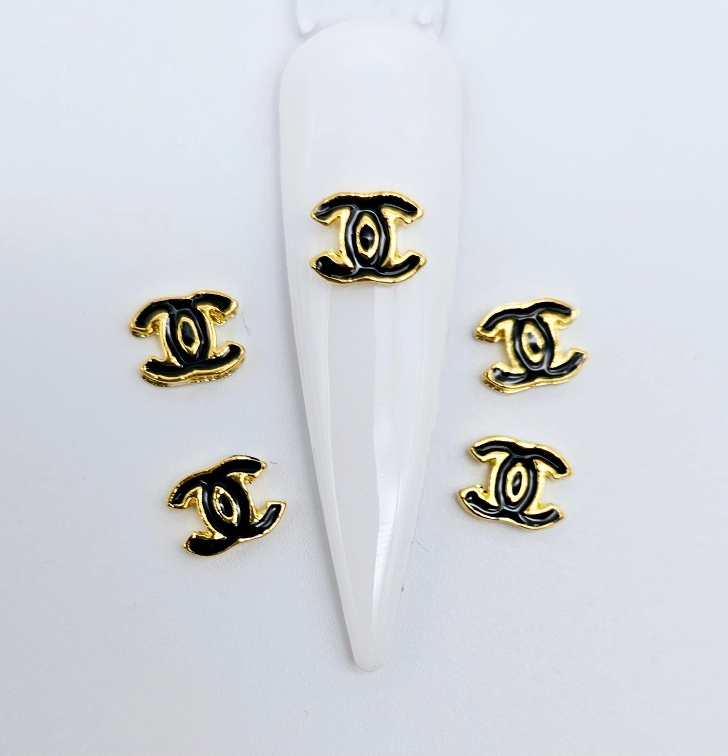 Chanel CC Designer Brand Luxury Logo Nail Charms