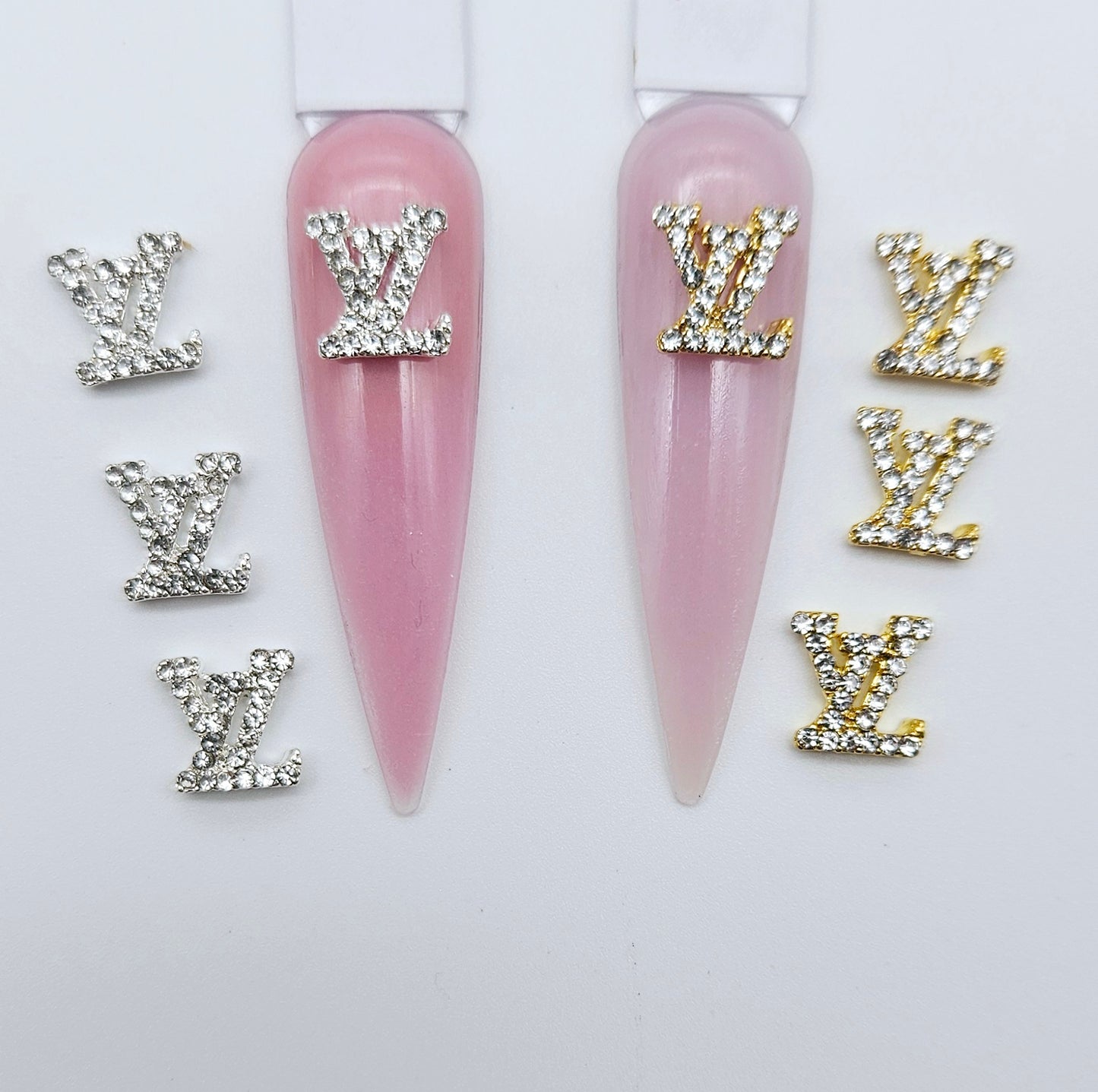 LV Designer Luxury Brand Logo Nail Charms