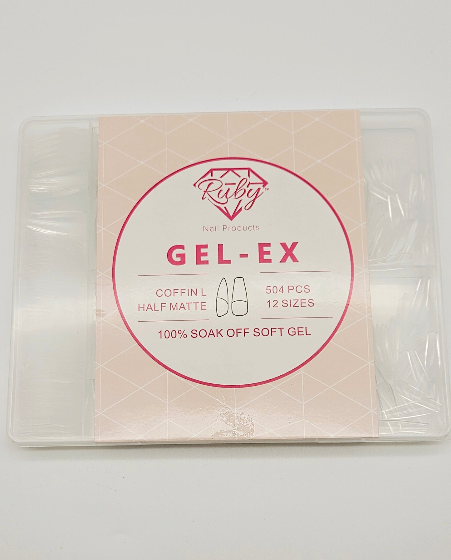 Ruby Gel-EX Full Cover Soft Gel Tips Extension