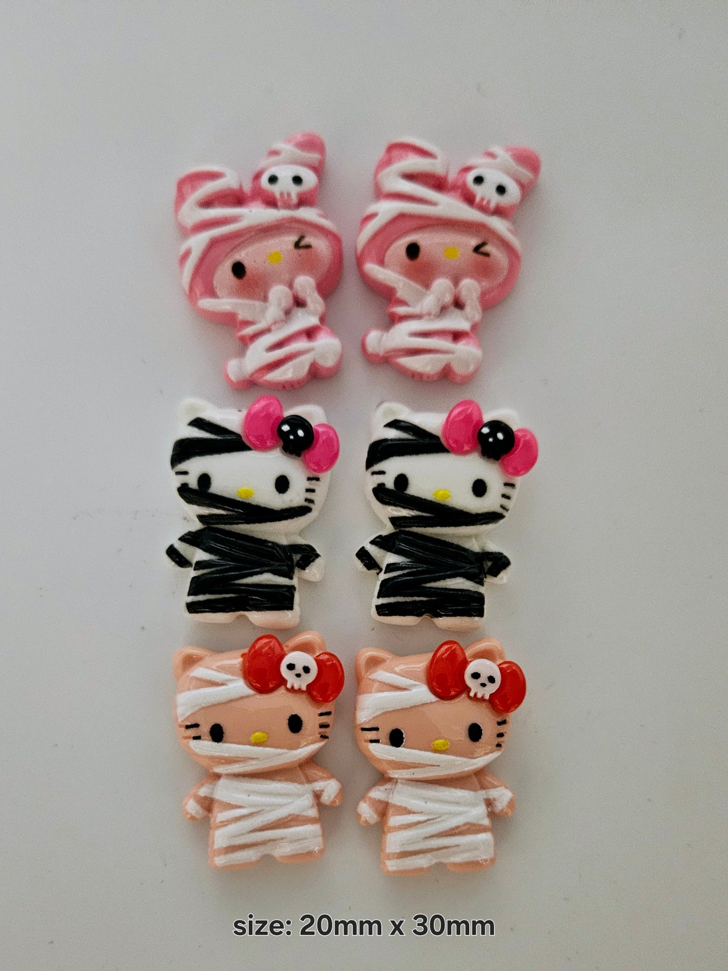 2pcs Halloween Sanrio Hello Kitty Mummy Charm