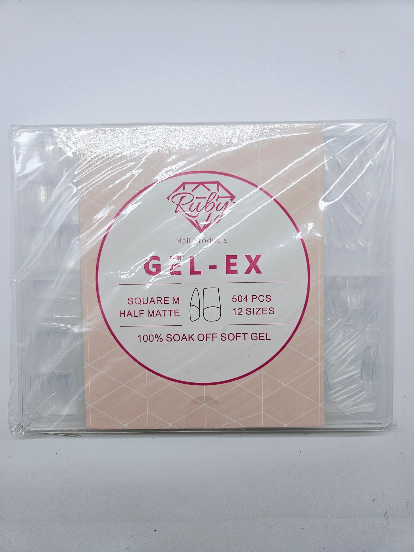 Ruby Gel-EX Full Cover Soft Gel Tips Extension