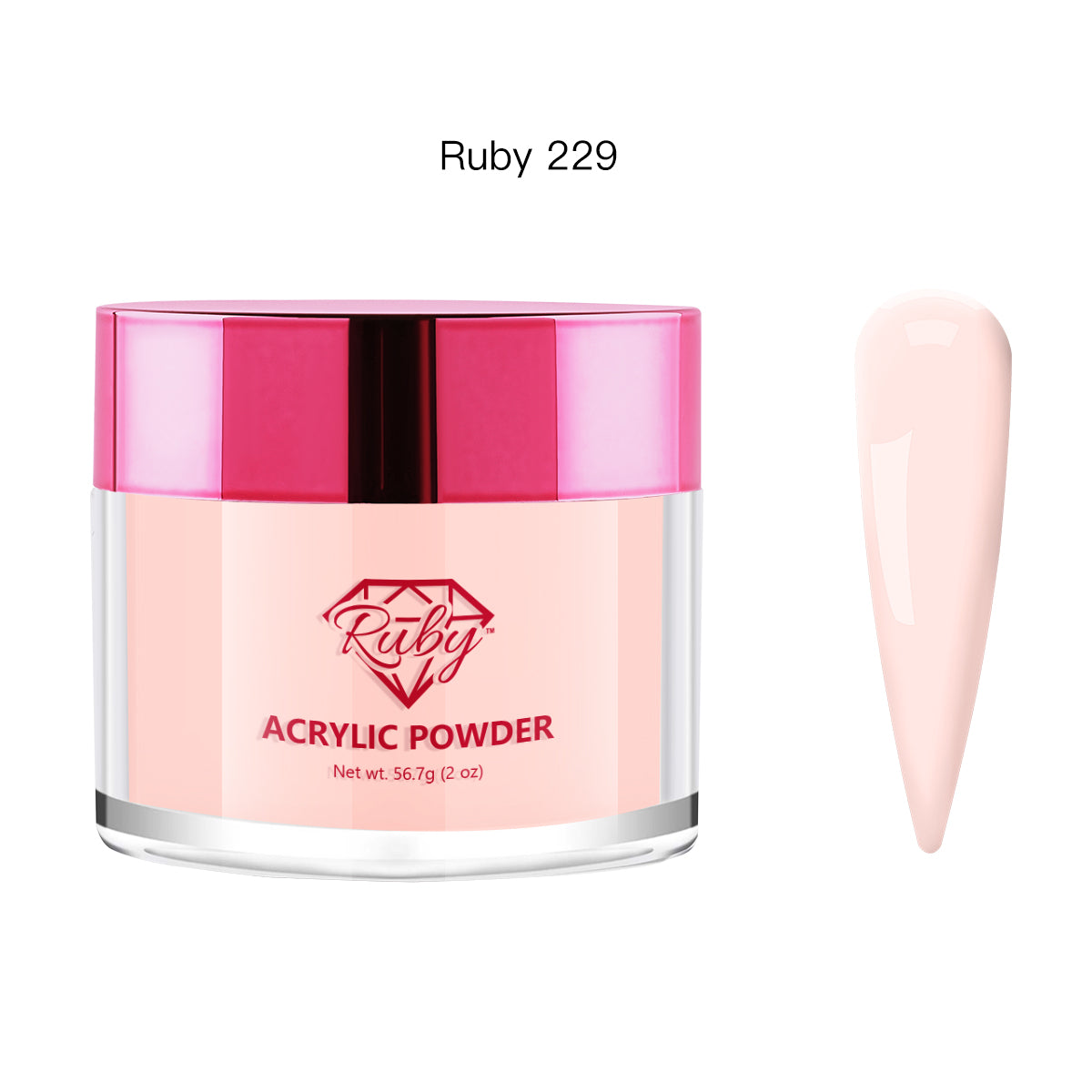 Ruby Acrylic Powders 2 oz (# 205 to 230)