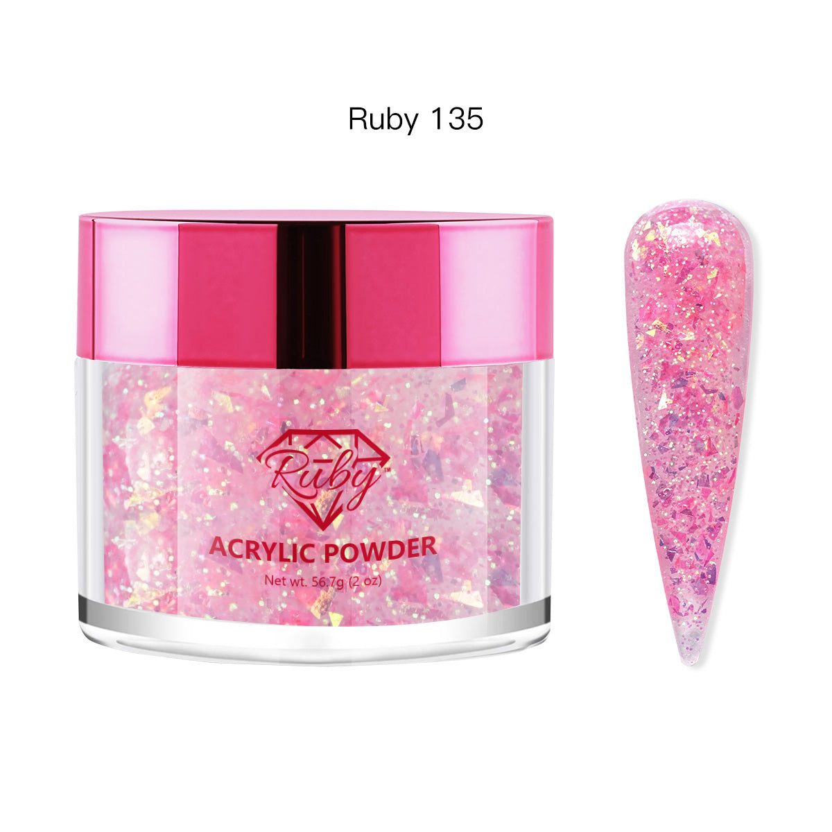 Ruby Acrylic Powders 2oz (# 101 to 196)