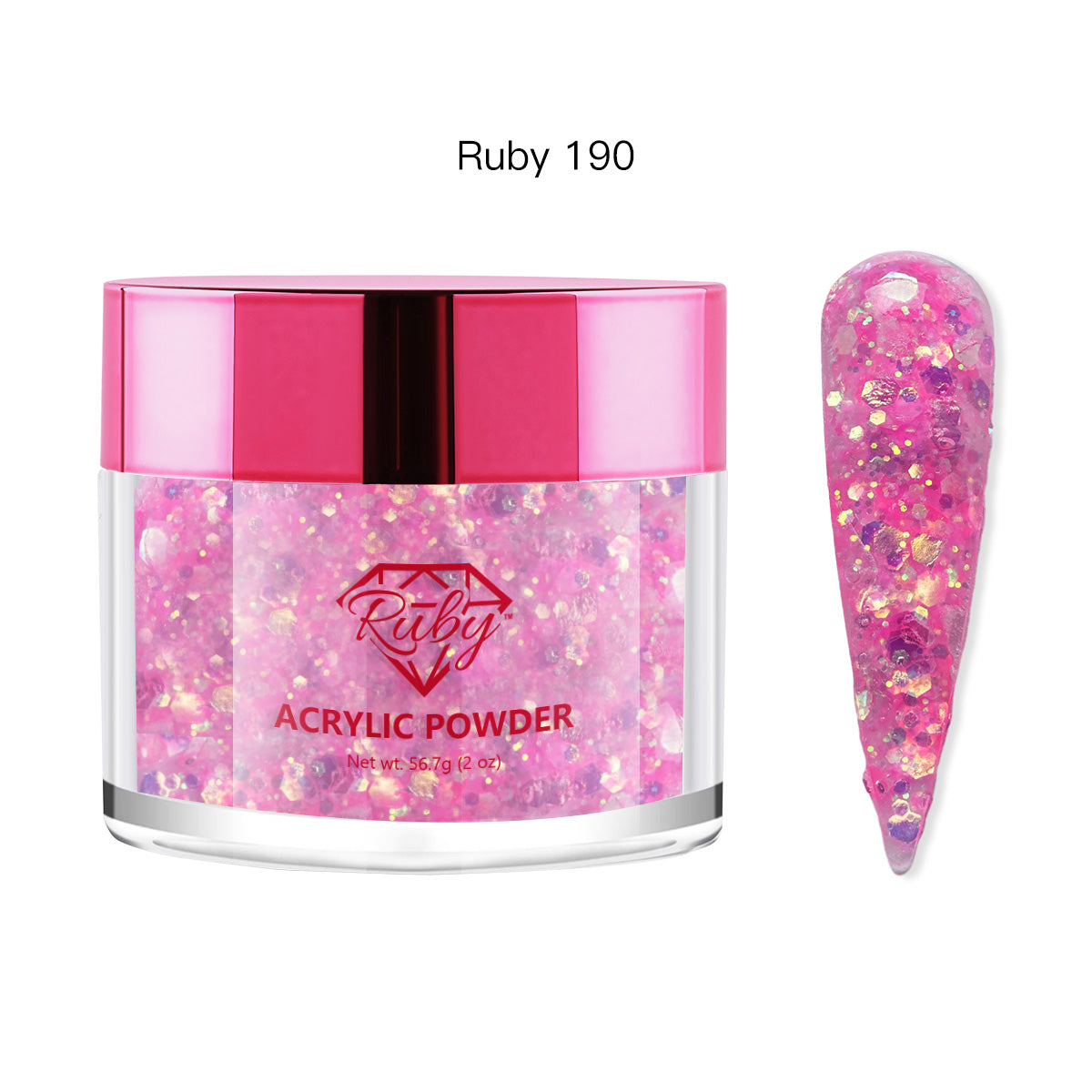 Ruby Acrylic Powders 2oz (# 101 to 196)