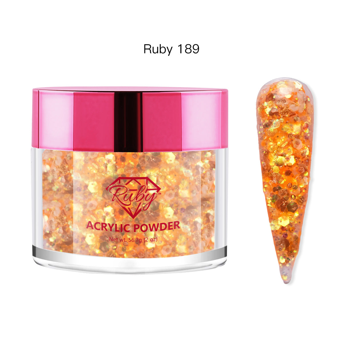 Ruby Acrylic Powders 2oz (# 101 to 196)