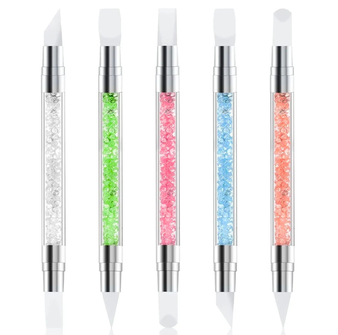 1pc or 5pcs Double Ended Silicone Sculpture Pen Sculpture Dotting Pen Silicone Nails Art Brush Manicure Carving Pen DIY Manicure Tools