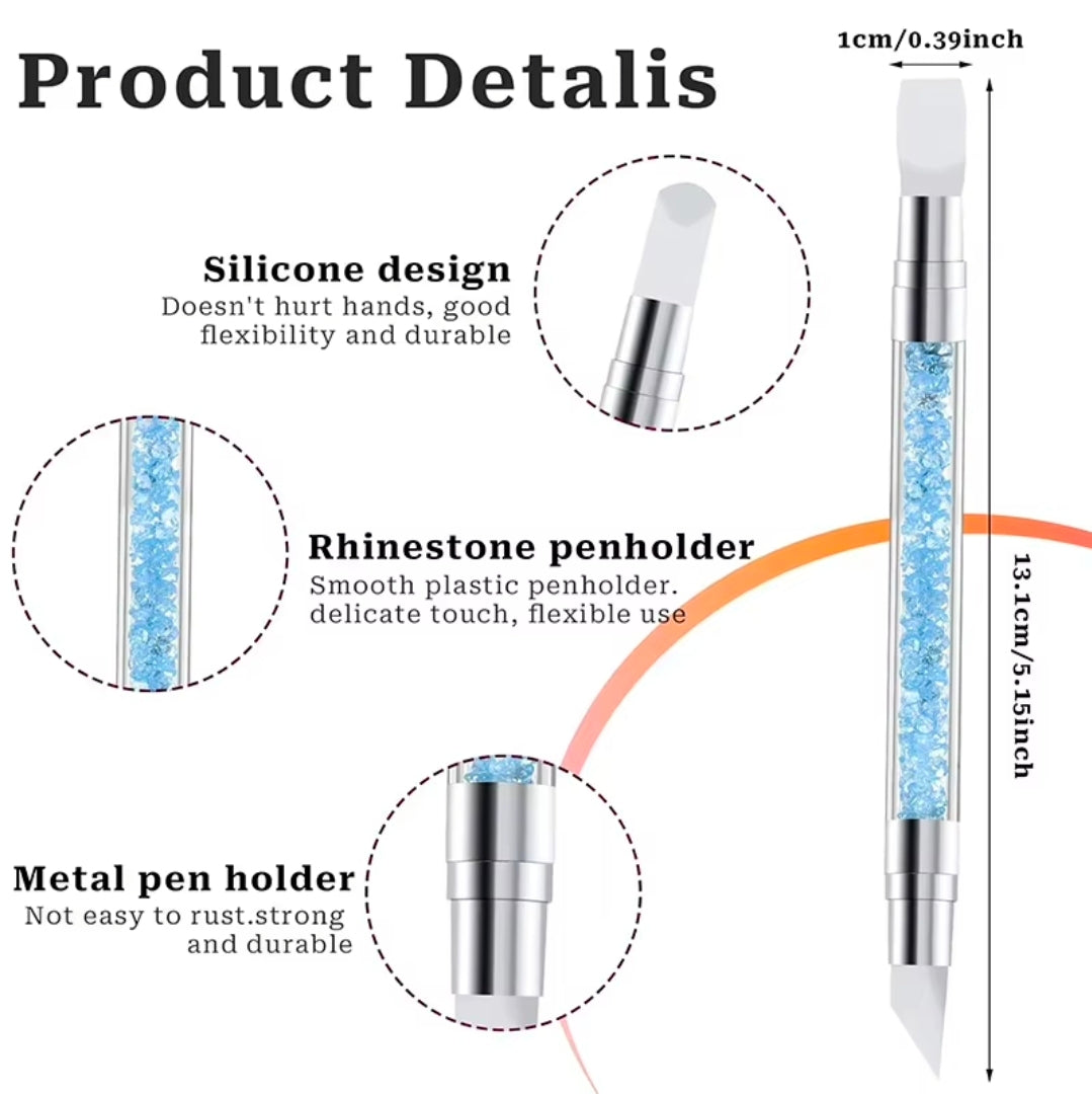 1pc or 5pcs Double Ended Silicone Sculpture Pen Sculpture Dotting Pen Silicone Nails Art Brush Manicure Carving Pen DIY Manicure Tools