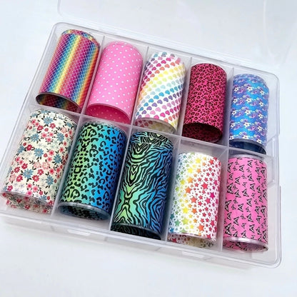 DND Nail Foils Box 10 rolls