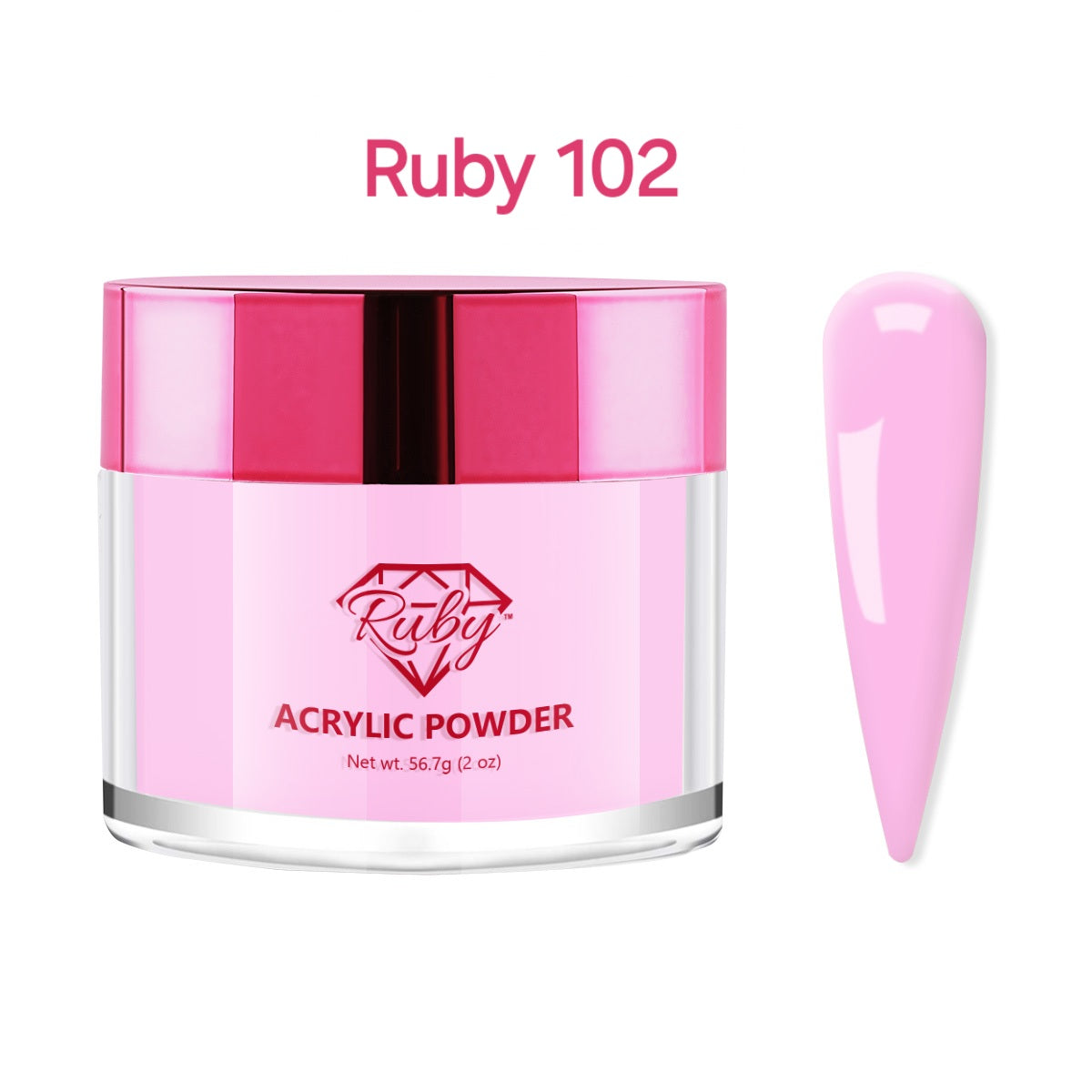 Ruby Acrylic Powders 2oz (# 101 to 196)