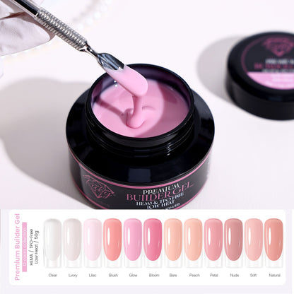 Ruby Premium Builder Gel in Jar 50g 50ml HEMA and TPO Free Low Heat 12 Colors