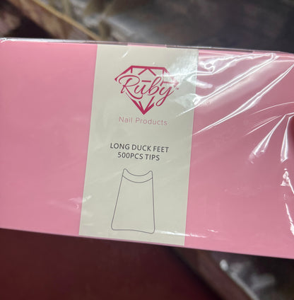 Ruby Nail Tip Boxes Pink, Clear, C Curve, No C, Square Coffin Stiletto Almond