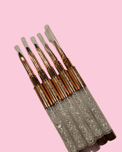 Tiger Professional Nail Art Brushes Liner Gel Flat