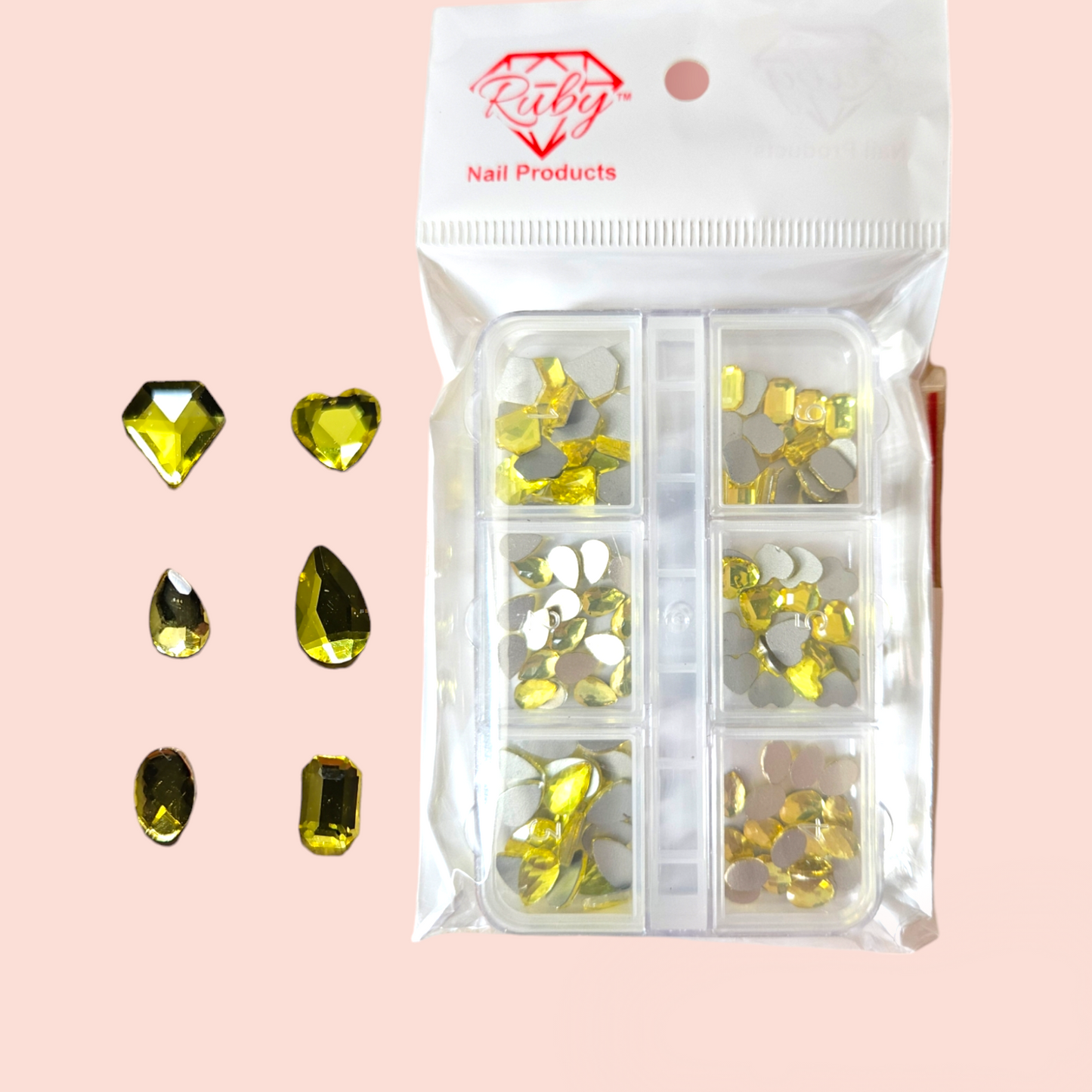 120pcs Mixed Shape Rhinestones Silver Flat Back