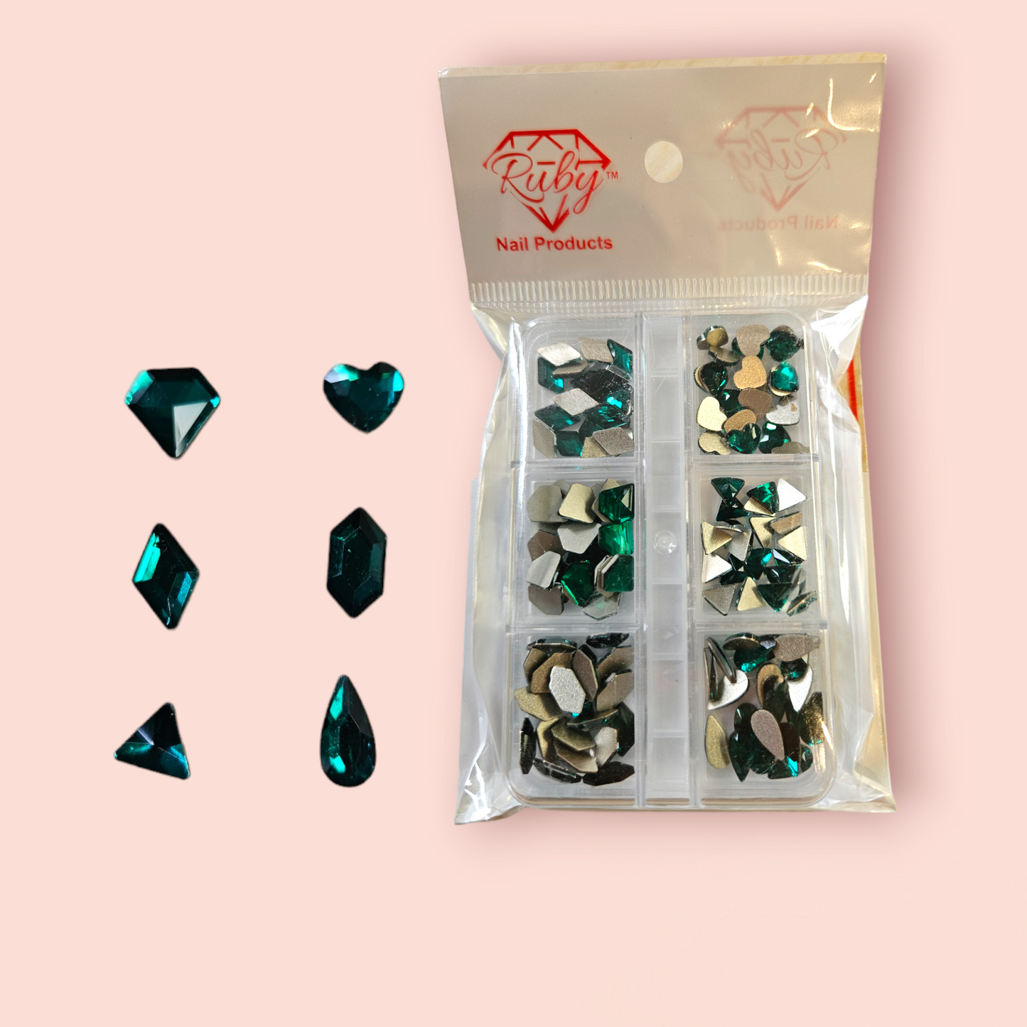 120pcs Mixed Shape Rhinestones Silver Flat Back