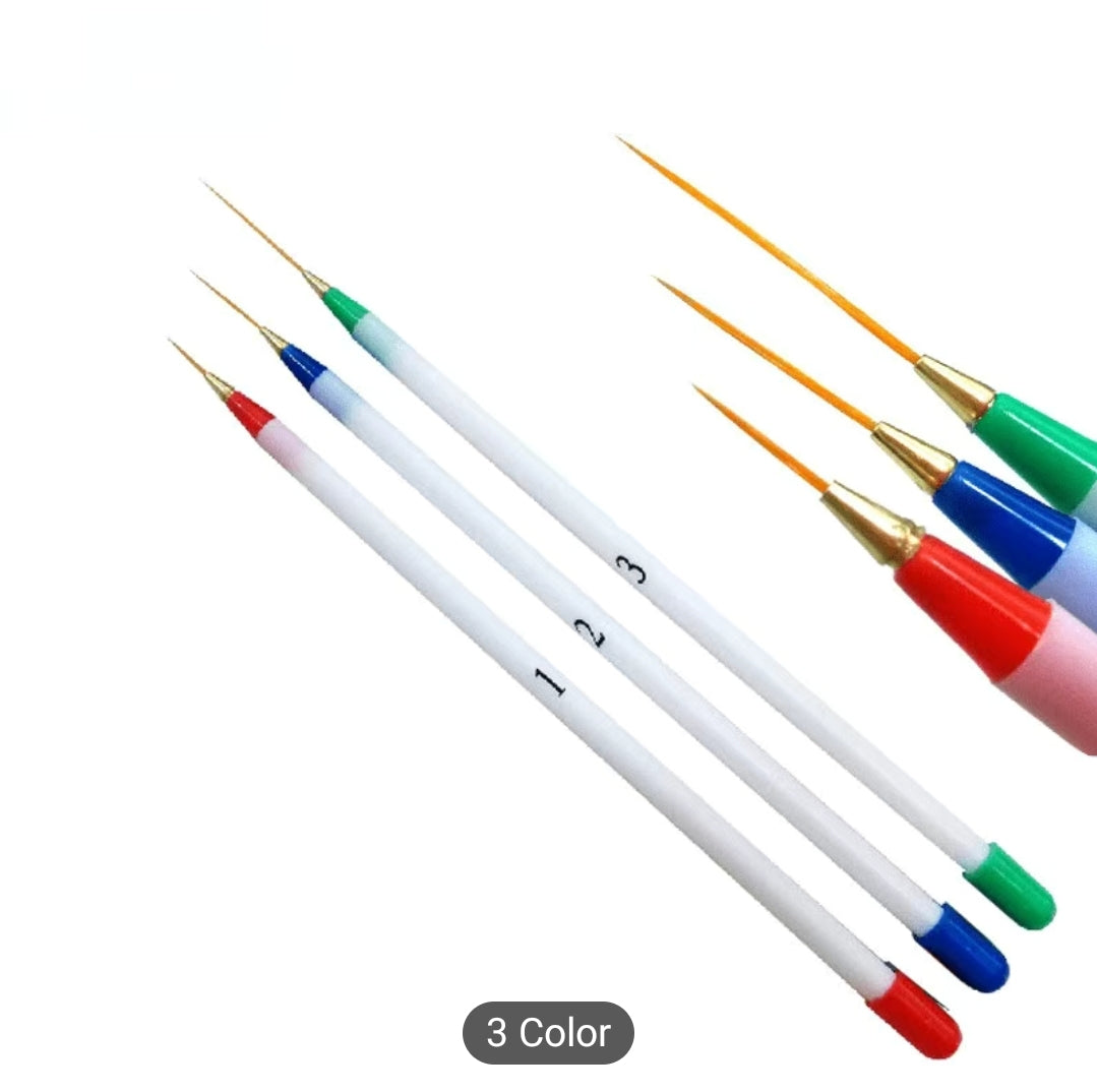 3pcs Nail Art Liner Brush Set