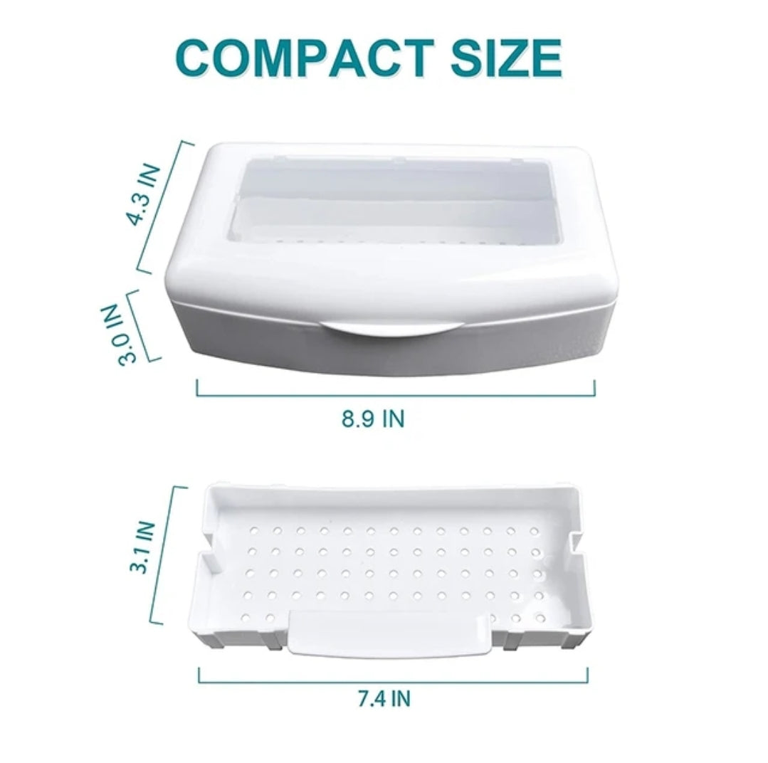 Plastic Nail Disinfecting Sterilizer Tray Box Storage