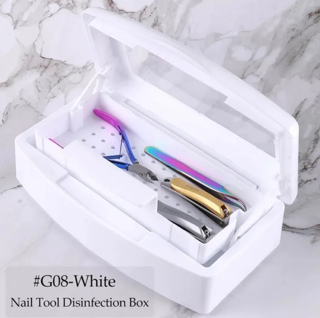 Plastic Nail Disinfecting Sterilizer Tray Box Storage