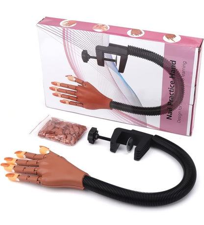 Nail Training Arm Flexible Hand Fingers 100pcs Tips