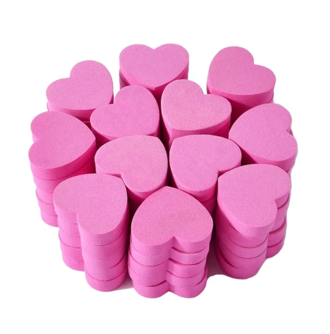 Heart Shape Nail Mini Buffer Manicure Tool 2 Sided