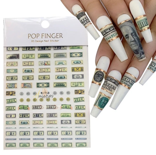 Money Nail Stickers