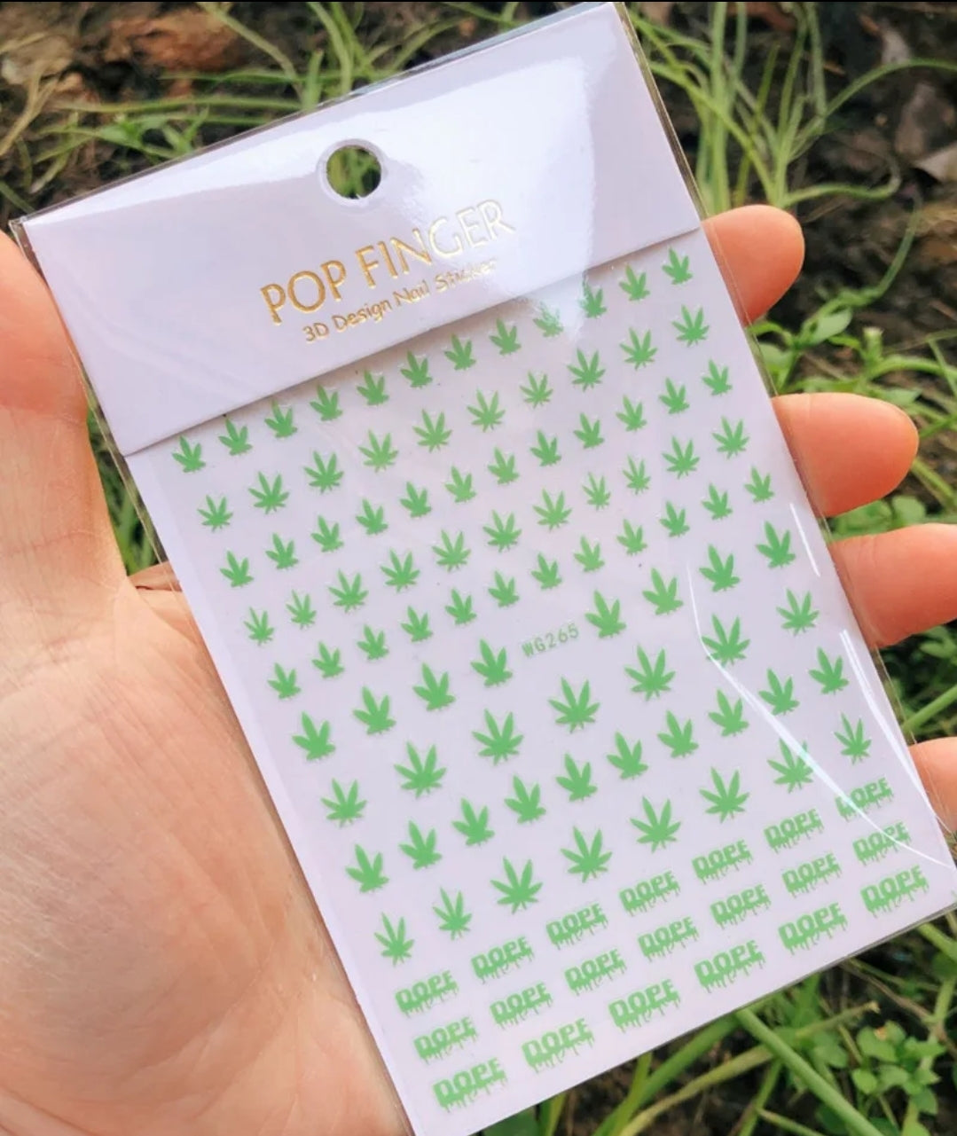 Weed Marijuana Cannabis Nail Sticker