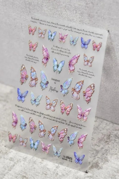 Tomoni 5D Butterfly Nail Art Stickers