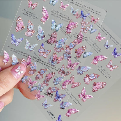 Tomoni 5D Butterfly Nail Art Stickers