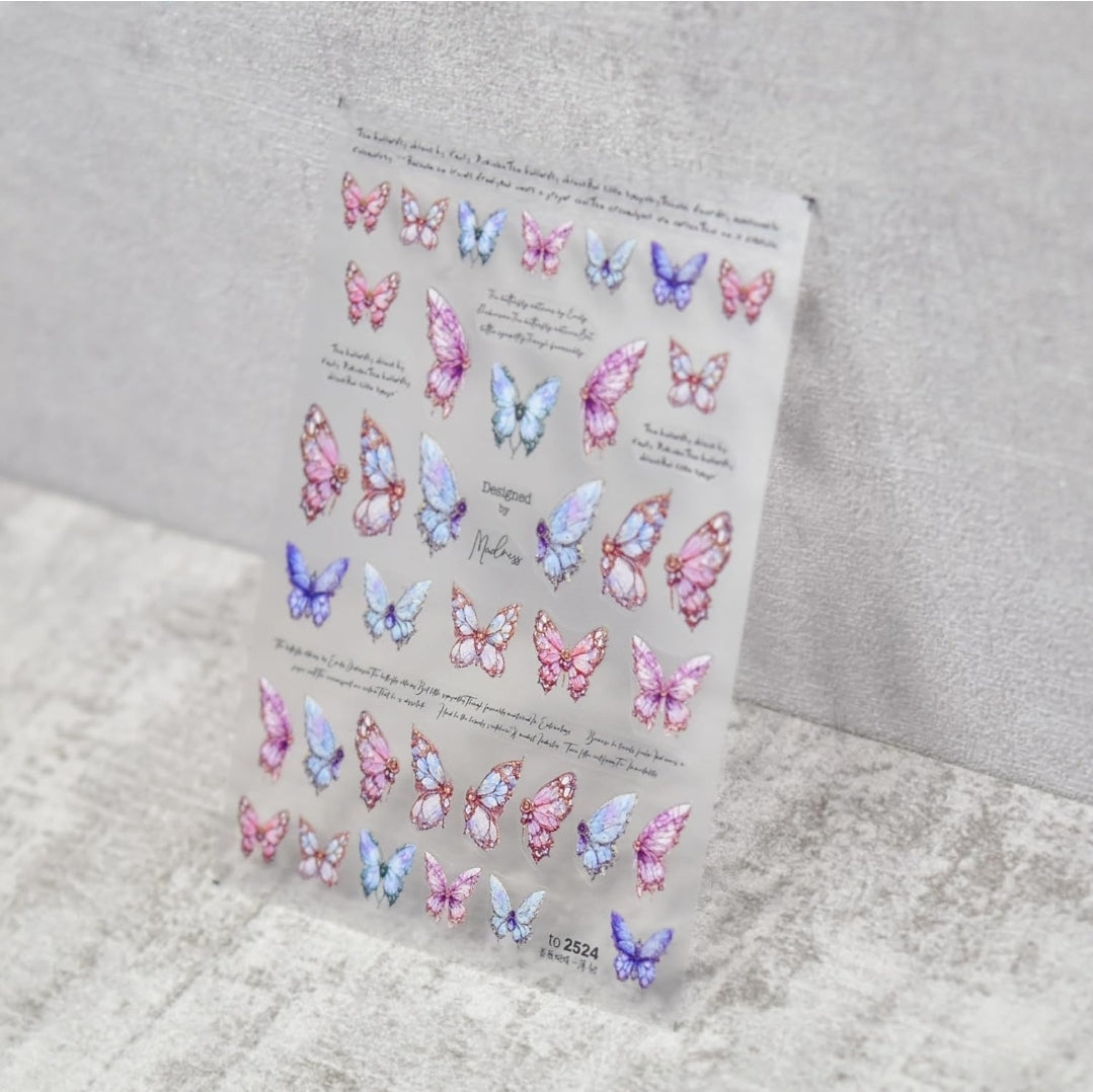 Tomoni 5D Butterfly Nail Art Stickers