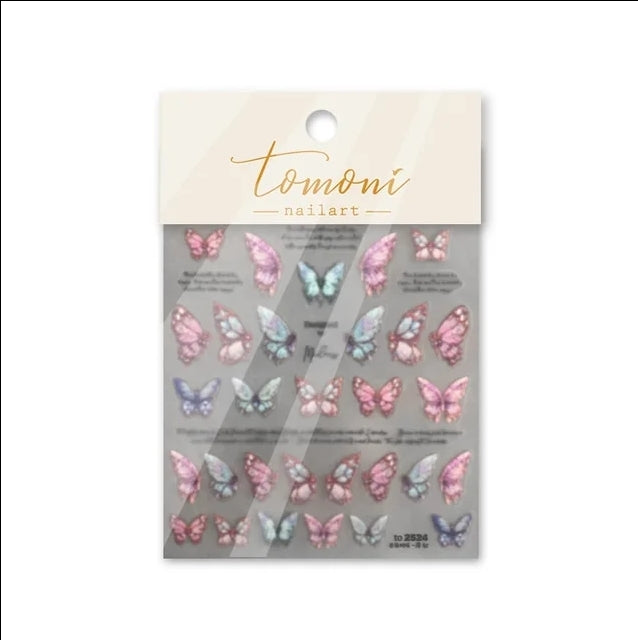 Tomoni 5D Butterfly Nail Art Stickers