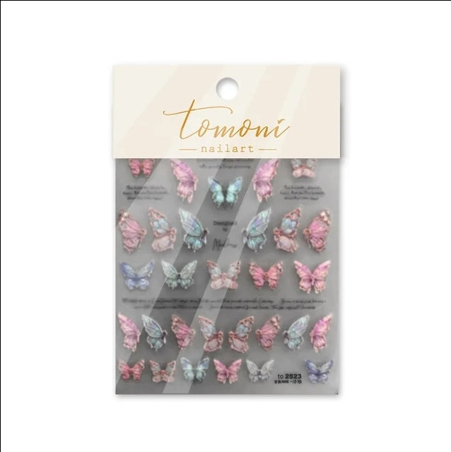 Tomoni 5D Butterfly Nail Art Stickers