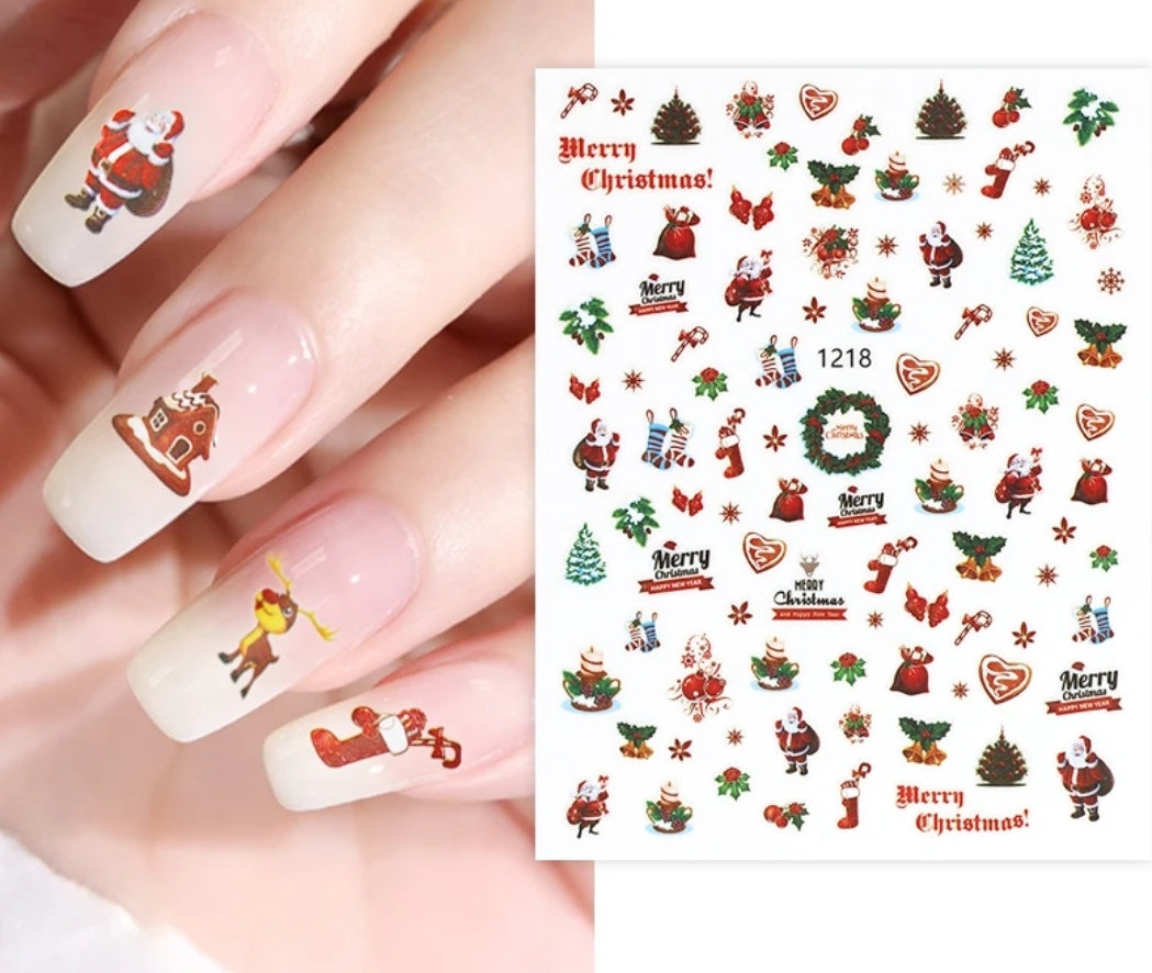 Various Christmas Nail Stickers 3D 5D