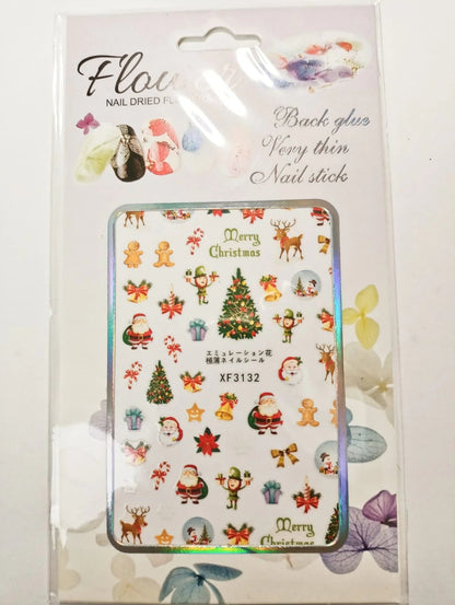 Various Christmas Nail Stickers 3D 5D