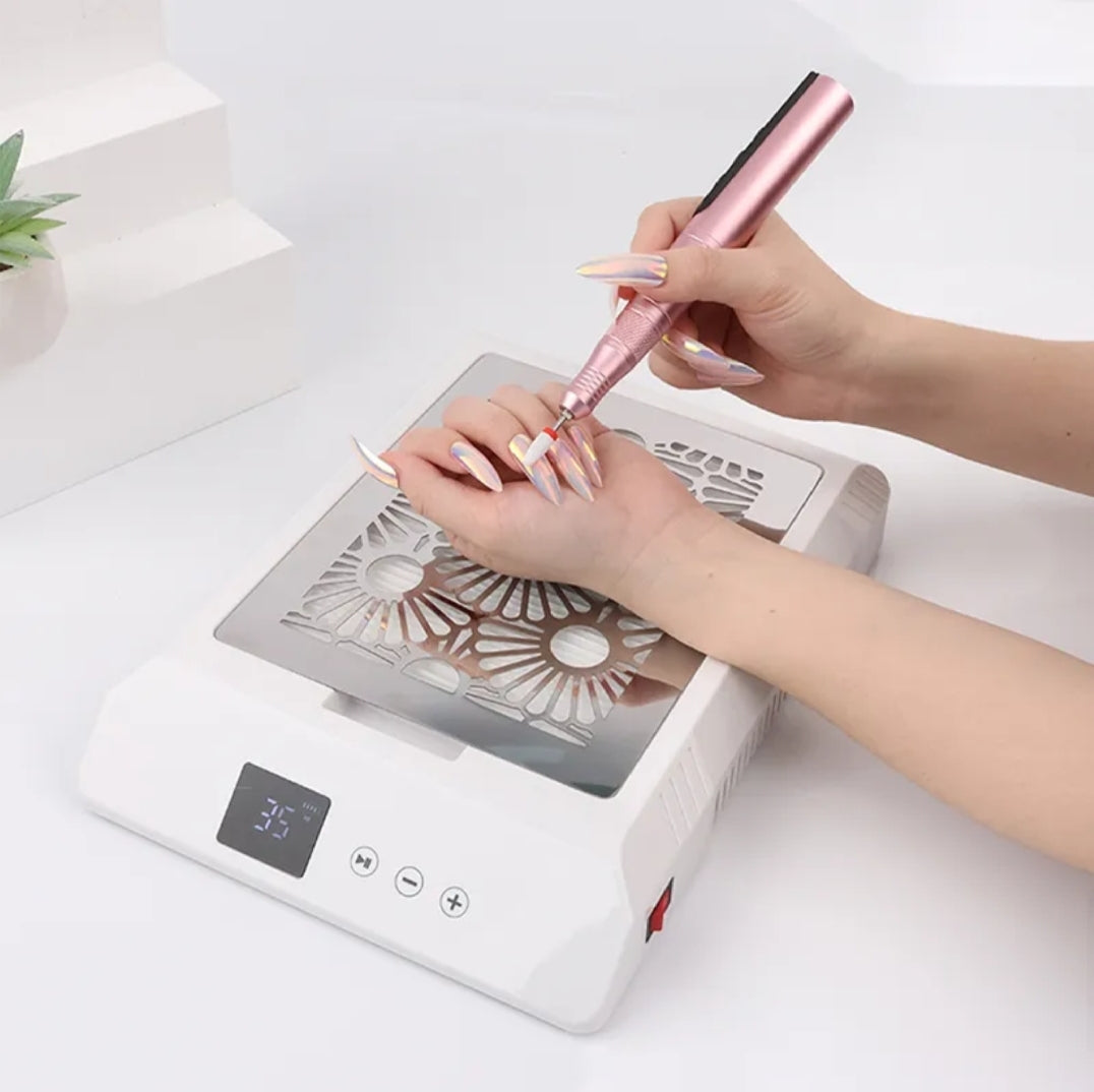 85W Powerful Nail Dust Collector White Portable