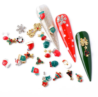 Christmas Nail Charms Mix 6 Grid 30pcs