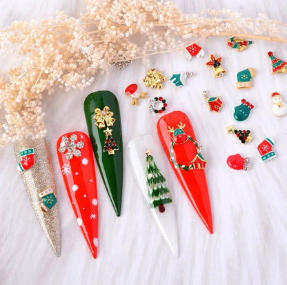 Christmas Nail Charms Mix 6 Grid 30pcs